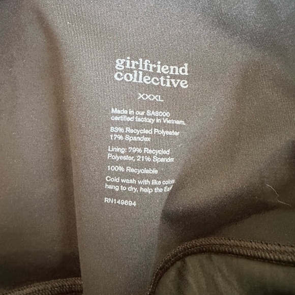 Girlfriend Collective Black Rib Leggings - Picture 2 of 8